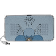 Monstruo lindo con las magdalenas heladas azul PC altavoces