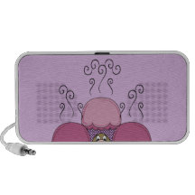 Monstruo lindo con rosa y las magdalenas heladas p sistema altavoz