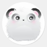 Monstruo peludo de la panda afligida pegatinas  