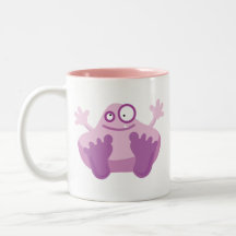 Monstruo púrpura lindo taza