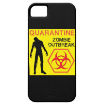 monstruo que camina del caso del brote del zombi d iPhone 5 Case-Mate fundas