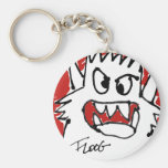 Monstruo rojo del dibujo animado llaveros personalizados