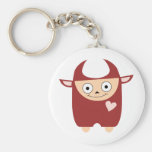 Monstruo rojo lindo llavero personalizado