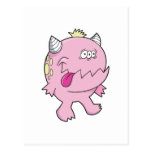 monstruo rosado adorable del chomper de la lengua postal
