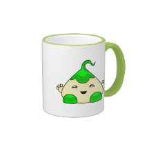 Monstruo verde de las cosquillas de Kawaii Tazas
