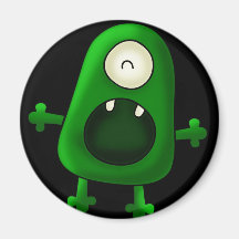 Monstruo verde observado del imán uno