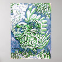 Monstruo verde impresiones