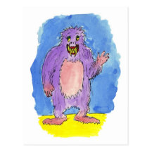 Monstruos asustadizos tarjetas postales