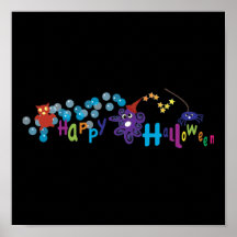 Monstruos del feliz Halloween Posters