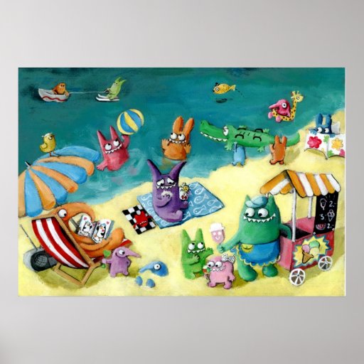 Monstruos en la playa poster