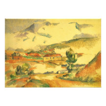 Mont Sainte Victoire por Cezanne, bella arte del v Invitaciones Personalizada