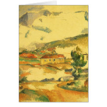 Mont Sainte Victoire por Cezanne, bella arte del v Tarjeta