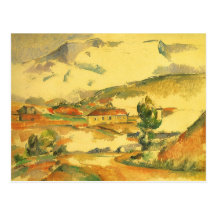 Mont Sainte Victoire por Cezanne, bella arte del v Postal