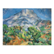 Mont Sainte Victoire sobre el Tholonet por Cezanne Tarjetas Postales