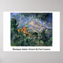 Montagne Sainte-Victoire de Paul Cezanne Posters