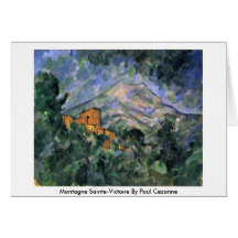 Montagne Sainte-Victoire de Paul Cezanne Tarjetón