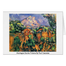 Montagne Sainte-Victoire de Paul Cezanne Tarjeton