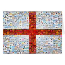 Montaje de la bandera de Inglaterra Tarjetón