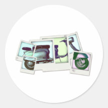 montaje de la foto del lambretta etiqueta