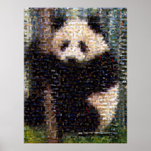 Montaje del oso de panda posters