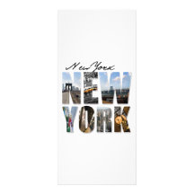 Montaje gráfico del turismo de New York City Tarjetas Publicitarias Personalizadas