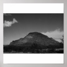 Montaña en blanco y negro impresiones