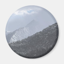 Montaña solitaria del árbol imán para frigorifico