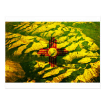 Montañas de la bandera de New México Postales