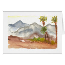 Montañas del desierto tarjeton