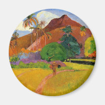 "Montañas en el imán de Tahití" - Paul Gauguin