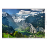 Montañas impresionantes de Suiza Tarjeta