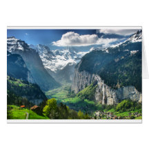 Montañas impresionantes de Suiza Tarjeta