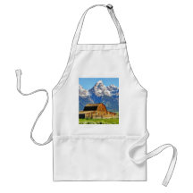 Montañas magníficas de Tetons de los graneros Delantal