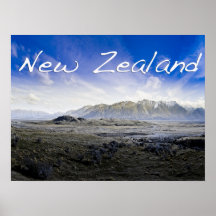 Montañas negras, Nueva Zelanda Poster