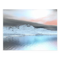 Montañas nevadas tarjetas postales