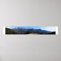 Montañas, visión en el parque nacional de secoya poster
