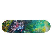 MONTAR A CABALLO DE LANCELOT EN BOSQUE VERDE PATINETA PERSONALIZADA