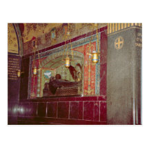 Montecassino, capilla con una tumba de un santo tarjetas postales