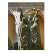 Montecassino, estatua de St Benedicto Tarjetas Postales
