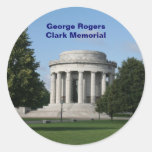 Monumento de George Rogers Clark Etiqueta Redonda