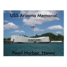Monumento de USS Arizona, Pearl Harbor, Hawai Tarjeta Postal