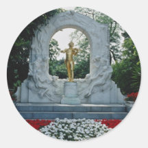 Monumento rojo de Juan Strauss, Stadtpark, Viena,  Etiquetas