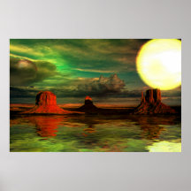 Monumento Valley-1-brush-stroke Posters