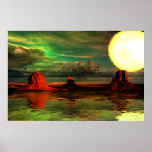Monumento Valley-1-Sunset Poster
