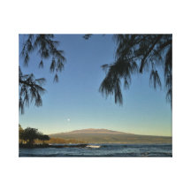 moonset sobre Mauna Kea Lona Envuelta Para Galerías