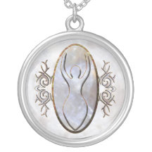 Moonstone triple de la diosa de la luna joyerias