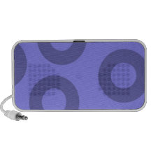 morado de violeta y altavoces de viaje