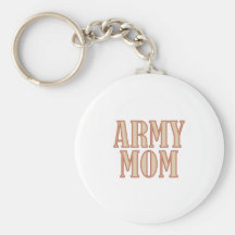 Moreno de la mamá del ejército llaveros personalizados