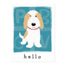 Moreno y PBGV blanco Tarjetas Postales