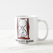 MORTALITY_SUCKS_HOURGLASS TAZA DE CAFÉ